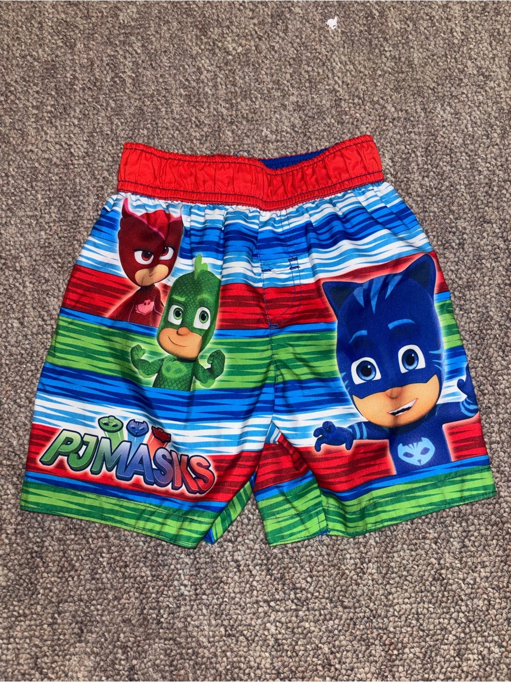 PJ Masks Boys' Red, Blue & Green Swim Trunks